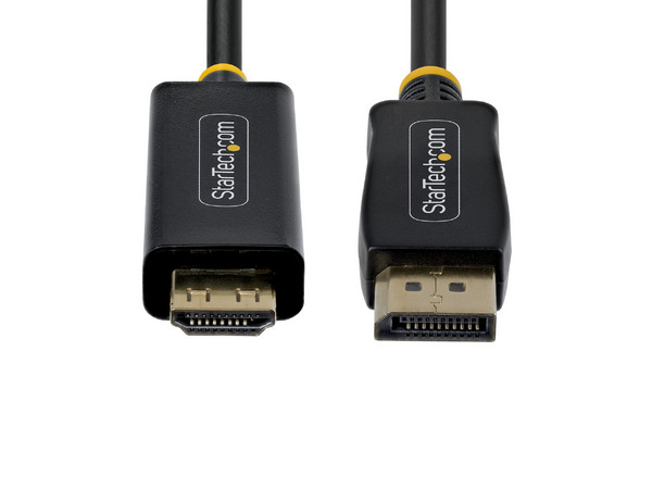 Cable de Video 2.0 StarTech 15F-DP-HDMI-4K60-GR, DisplayPort a HDMI (M-M), Unidireccional, Con Conectores de Agarre, 4K 60Hz, 4.5m. Color Negro.
