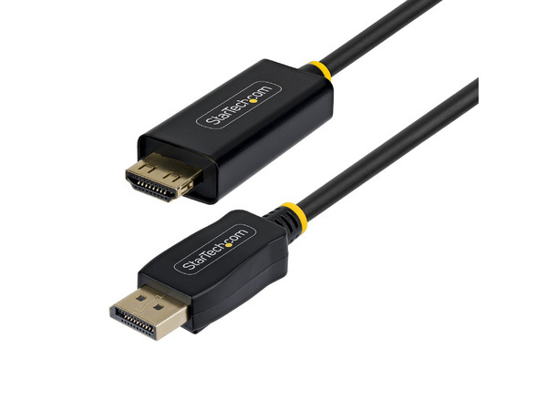 Cable de Video 2.0 StarTech 15F-DP-HDMI-4K60-GR, DisplayPort a HDMI (M-M), Unidireccional, Con Conectores de Agarre, 4K 60Hz, 4.5m. Color Negro.
