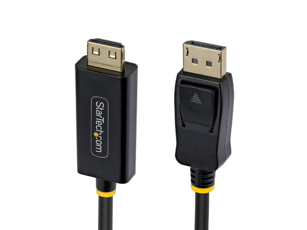 Cable de Video 2.0 StarTech 15F-DP-HDMI-4K60-GR, DisplayPort a HDMI (M-M), Unidireccional, Con Conectores de Agarre, 4K 60Hz, 4.5m. Color Negro.
