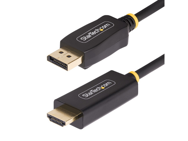 Cable de Video 2.0 StarTech 3M-DP-HDMI-4K60-HDR, HDMI a DisplayPort (M-M), 4K 60Hz, Con Conectores de Agarre, 3m. Color Negro.