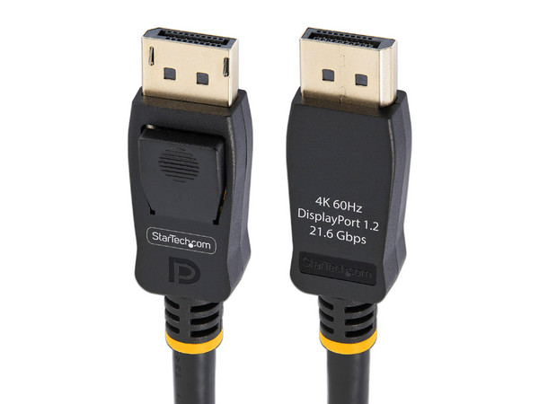 Cable de Video StarTech de DisplayPort (M) a DisplayPort (M) , con mecanismo de seguridad, 0.5m.