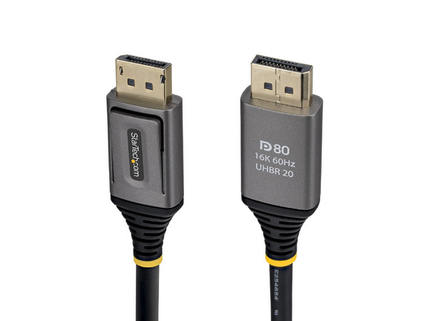 Cable de Video DisplayPort 2.1 StarTech DP21V-50C-DP80-CABLE, 240Hz, 50cm. Color Negro.
