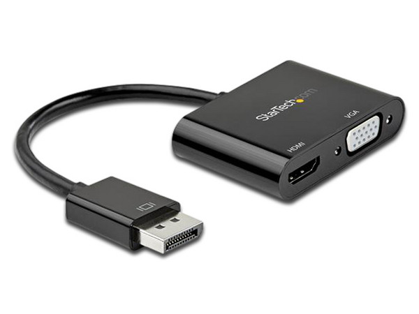 Cable convertidor StarTech DisplayPort a HDMI o VGA, Conector DisplayPort (M) a HDMI (H) o VGA (H).