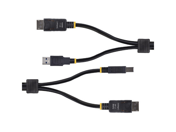 Cable KVM DisplayPort Y USB 3.0 StarTech, Longitud 3.0 m, Velocidad 5Gbps, Conector Displayport (M-M).