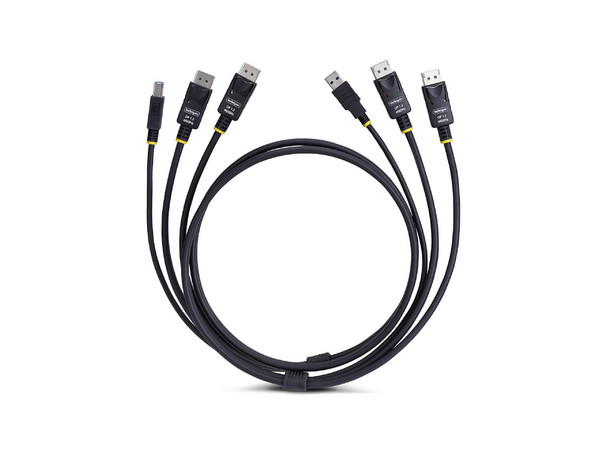Cable KVM DisplayPort y USB 3.0, 5 Gbps, 1.8 m, 4K 60 Hz, Combo DP 1.2 y USB, Universal, Compatible con Switch Conmutador KVM.