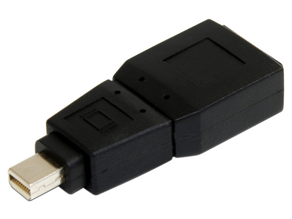 Adaptador convertidor de Mini DisplayPort (M) a DisplayPort (H).