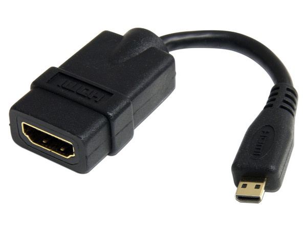 Cable Adaptador de HDMI 1.4 de alta velocidad a Micro HDMI H-M, 12cm.