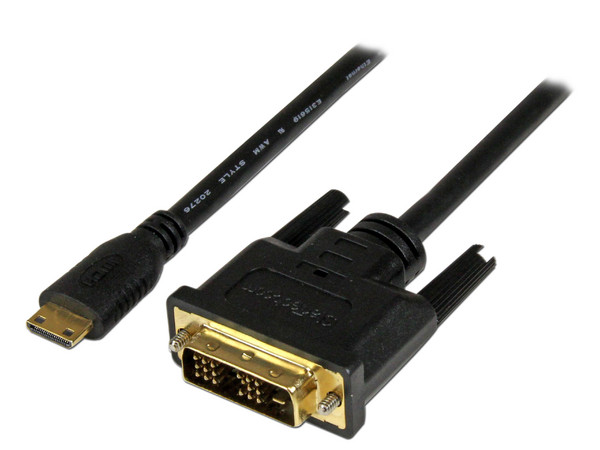 Cable Adaptador StarTech de Mini HDMI (M) a DVI-D (M), 2m.