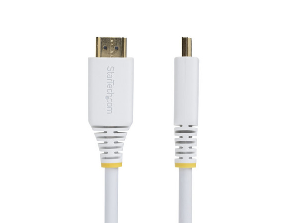 Cable HDMI Premium, Certificado, Alta Velocidad, 3 m, UHD 4K 60Hz/1440p 144Hz, HDR10, HDCP 2.2, ARC, 18 Gb, Recubrimiento de TPE, Color Blanco.