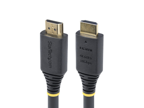 Cable HDMI 2.0 StarTech HDMI2-CABLE-4K60-5M, Version 2.0, Canal Ethernet, 5m, Color Negro.