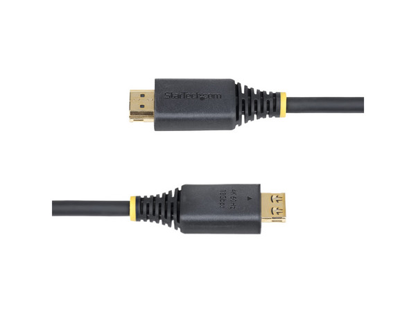 Cable de Video HDMI 2.0 (M-M) StarTech HDMI2-CABLE-GRIP-3M, 4K 60Hz, Chapado en Oro, 3m, Conector con Agarre, Color Negro.