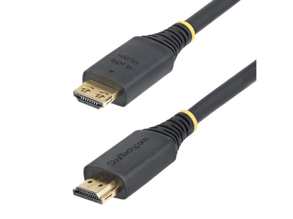 Cable de Video HDMI 2.0 (M-M) StarTech HDMI2-CABLE-GRIP-5M, 4K 60Hz, Chapado en Oro, 5m, Conector con Agarre, Color Negro.