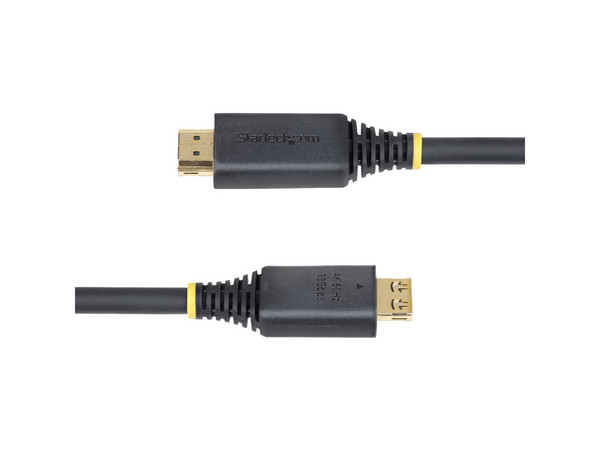 Cable de Video HDMI 2.0 (M-M) StarTech HDMI2-CABLE-GRIP-5M, 4K 60Hz, Chapado en Oro, 5m, Conector con Agarre, Color Negro.