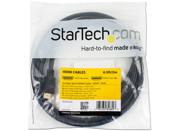 Cable de Video HDMI StarTech, M-M, 2m.