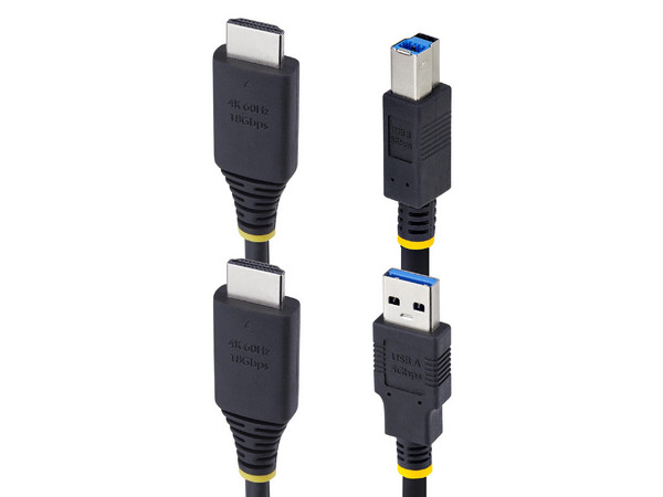 Cable KVM HDMI y USB 3.0, 5 Gbps, 1.8 m, 4K 60 Hz, Combo HDMI 2.0 y USB, para Switch Conmutador KVM.