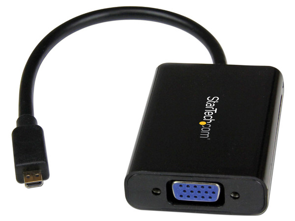 StarTech Cable Adaptador Externo Convertidor de Video y Audio Micro HDMI a VGA