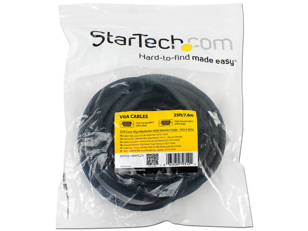 Cable StarTech VGA DB15, M-M, 7.6m.