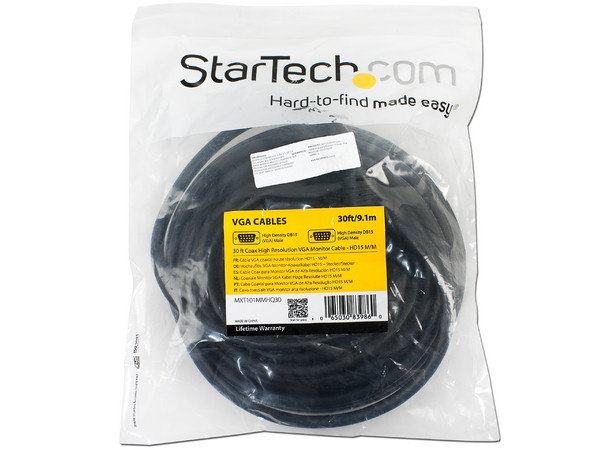Cable StarTech VGA DB15, M-M, 9.1m.