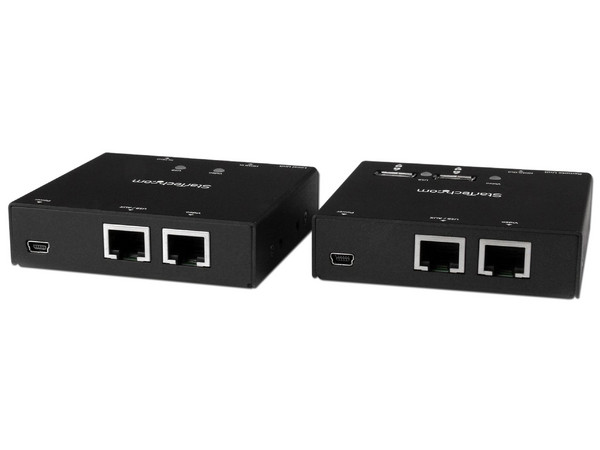 Extensor HDMI por Cable CAT6 con Concentrador USB de 4 Puertos, 50m, 1080p.