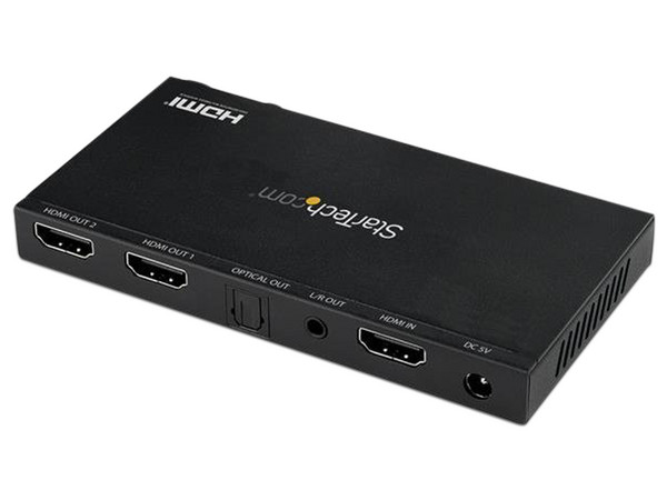 Multiplicador Splitter StarTech ST122HD20S HDMI 4K 60Hz de 2 Puertos. Con Escalador interno.