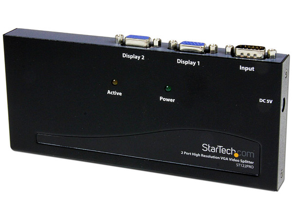 Duplicador de Video VGA StarTech ST122PRO de 2 Puertos de salida, 350 MHz, Resolución 2048×1536