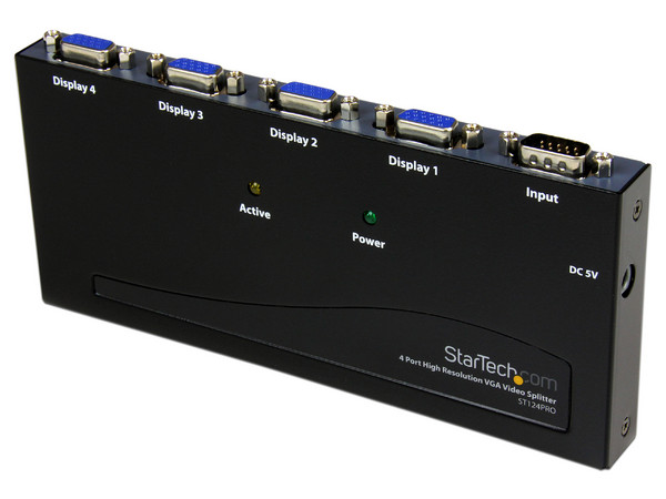 Duplicador Divisor de Video VGA de 4 puertos 350MHz, Splitter Multiplicador 4 Salidas HD15