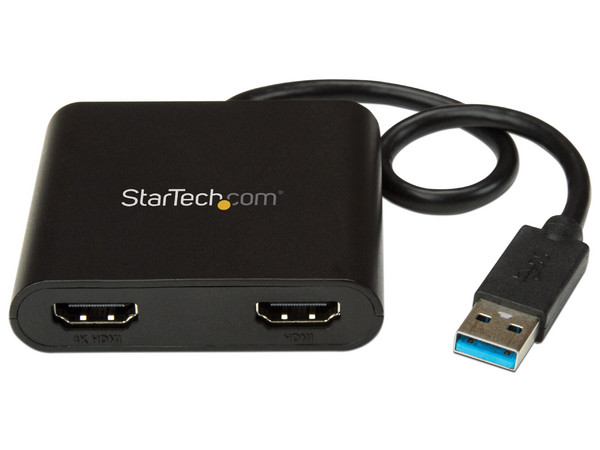 Adaptador de Video Externo USB 3.0 a 2 Puertos HDMI 4K