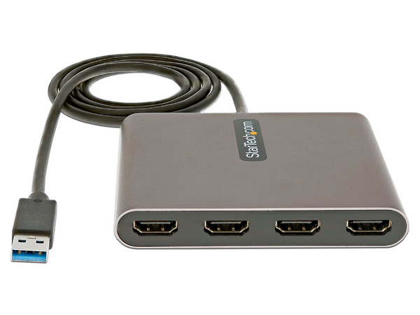 Adaptador de Video Externo USB 3.0 a 4 Puertos HDMI FHD (1920 x 1080p)