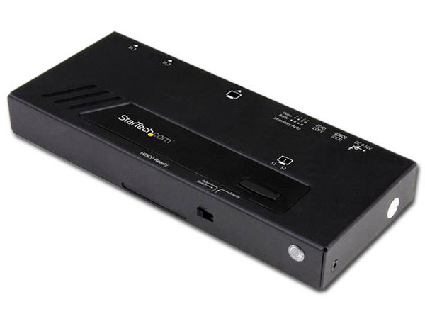 Switch conmutador automático HDMI de 2 puertos con selección rápida 4K.
