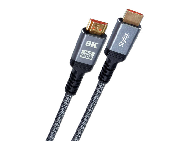 Cable HDMI Stylos 2.1 8K UHD (Macho-Macho) de 2m. Color Negro.