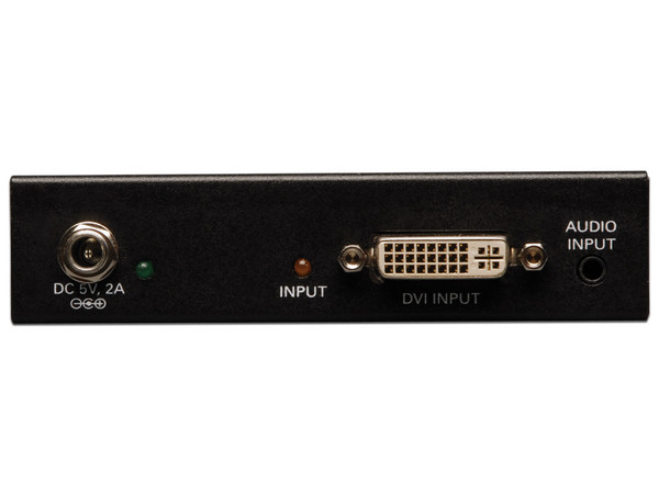 Splitter TrippLite de 2 puertos DVI con amplificador de señal y audio.