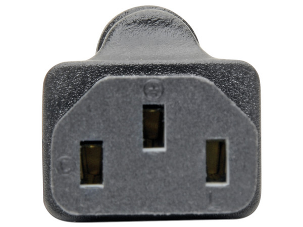 Adaptador Tripp Lite P006-000, de NEMA 5-15P a C13. Color Negro.