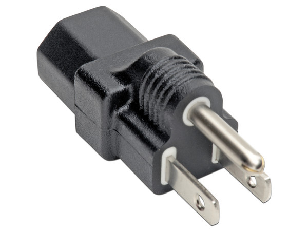 Adaptador Tripp Lite P006-000, de NEMA 5-15P a C13. Color Negro.