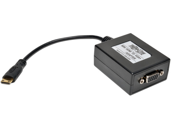 Adaptador Convertidor Mini HDMI a VGA para smartphone, tablet, ultrabook, 1080p.