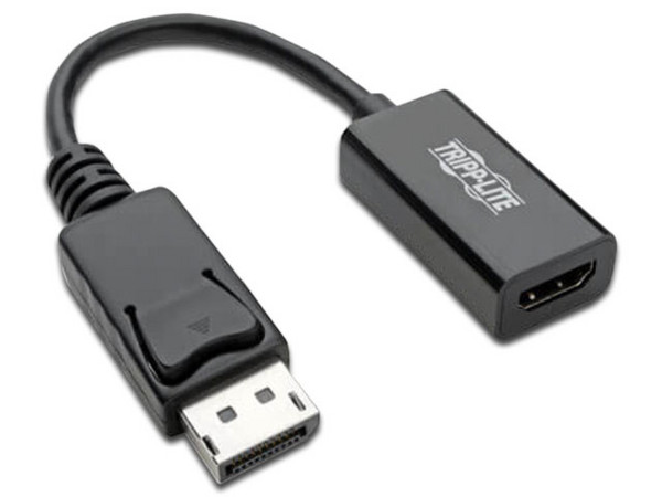 Adaptador de Vídeo TRIPP LITE DisplayPort a HDMI 2.0, 4K, Color Negro.