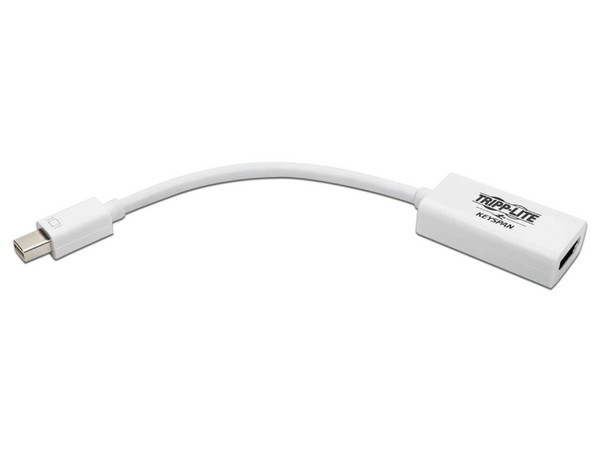 Adaptador de Video Tripp-Lite de Mini DisplayPort a HDMI (M-H), 4K, compatible con Thunderbolt 1 y 2, Color Blanco.