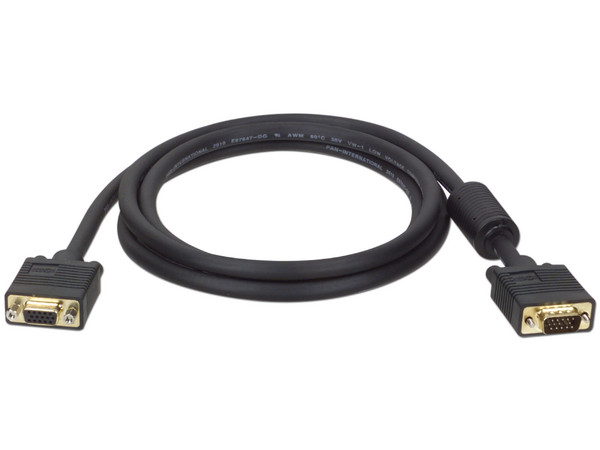 Cable Tripp Lite VGA Coaxial de alta resolución para monitor con RGB Coax HD15 M/H de 1.83 m.