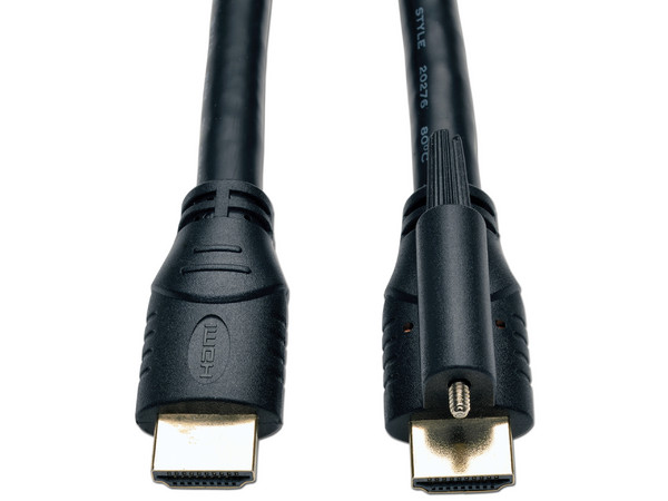 Cable de video HDMI (M-M) con Ethernet y conector de bloqueo de 1.83m. Color Negro