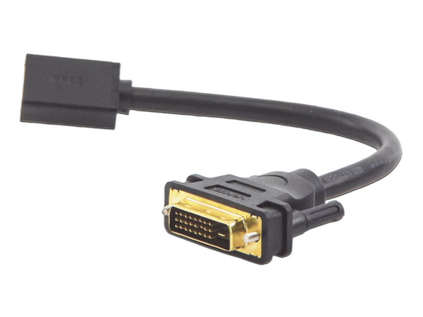 Convertidor UGREEN DVI macho a HDMI hembra de 22cm Bidireccional, 1080P a 60Hz, Color Negro.