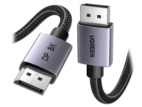 Cable DisplayPort 1.4 UGREEN 25906: Resolución 8K a 60Hz de 3m, Carcasa de Aluminio.