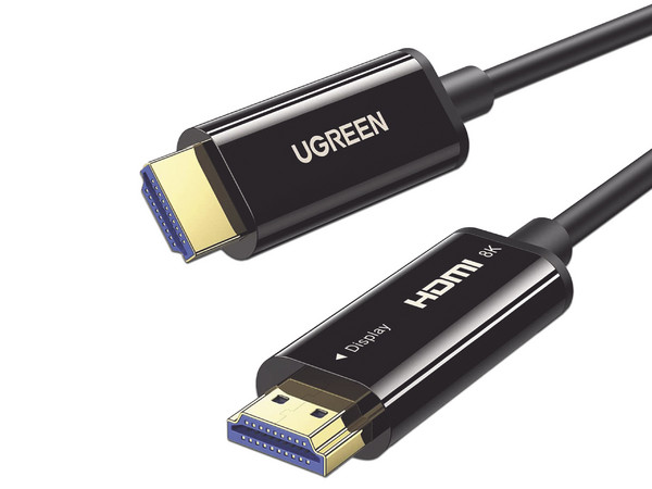 Cable de Video UGREEN HDMI 2.0 (M-M), Caja de Aleación Zinc, 10 Metros por Fibra Óptica.