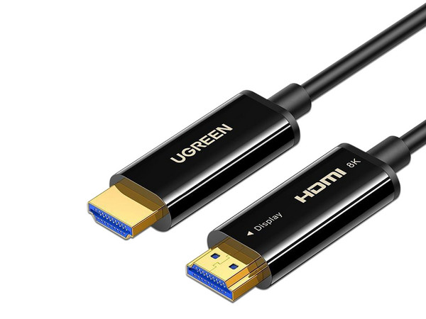 Cable de Video UGREEN HDMI (M-M), Caja de Aleación Zinc, 20 Metros por Fibra Óptica.