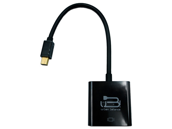 Adaptador de Video Urban Balance MDVGA-UB, Mini Display Port (M) a VGA (H), Color Negro.
