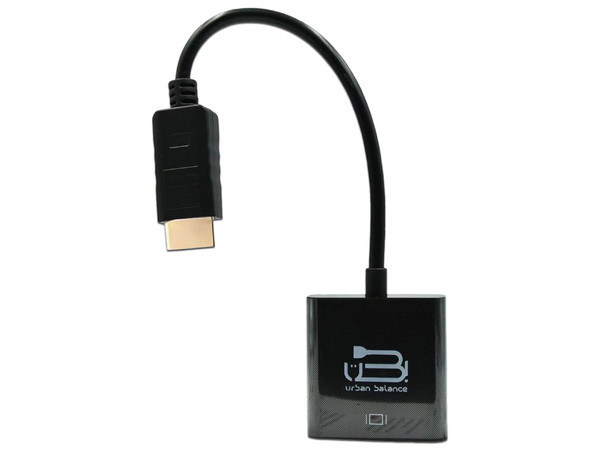 Adaptador de Video Urban Balance, HDMI 1.4 (M) a VGA (H), Color Negro.