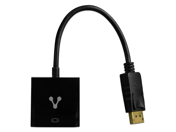 Cable Adaptador VORAGO ADP-301, DisplayPort a VGA (M-H),  Color Negro.