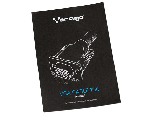 Cable de Video Vorago VGA de 15 pines (M-M), 2m.