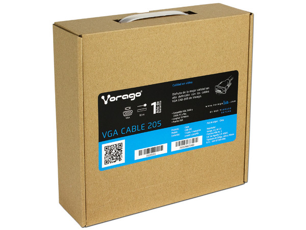 Cable de video Vorago VGA (M-M), 10m.