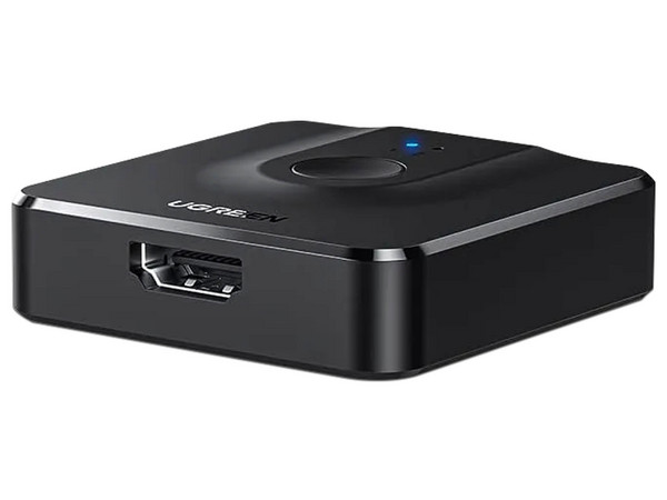 Switch Conmutador 4K Ugreen HDMI de 2 Puertos. Color Negro.