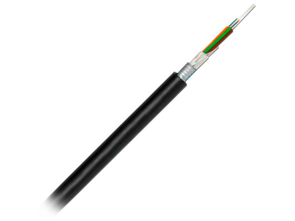 Fibra Óptica Panduit G652D, 24 hilos, PBTP, Monomodo, HDPE, 1 m. Color Negro.
