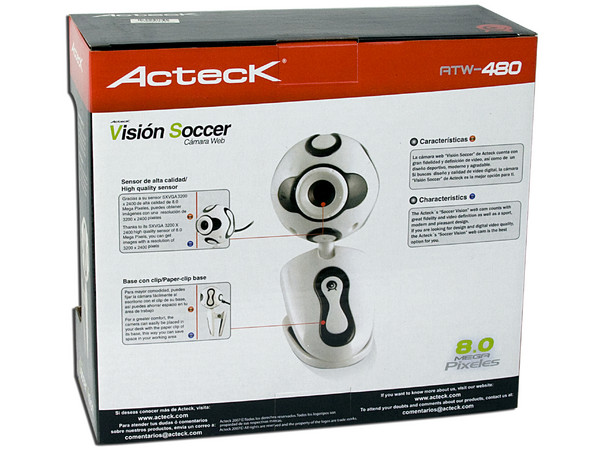 Cámara Web Acteck Soccer Vision, sensor SXVGA 1028 x 960 de alta calidad de 1.3MP, USB